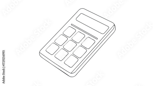 illustration of calculator line art  
