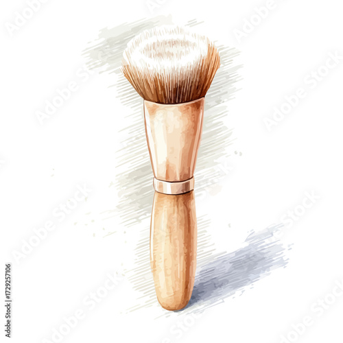 Facial Cleansing Brush, watercolor vector, isolated on a white background.