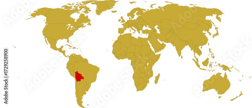 Bolivia Vector Map Outline SVG