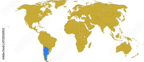 Argentina Vector Map Outline SVG