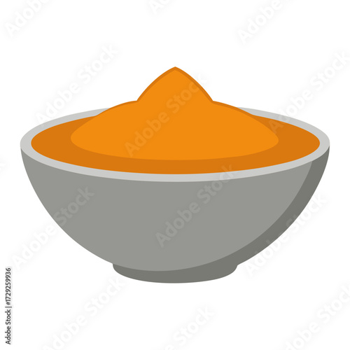 Bowl of orange powder