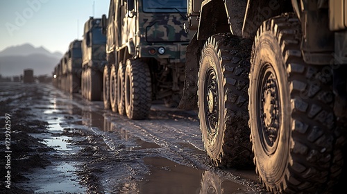 Military Trucks Army Offroad Desert.
