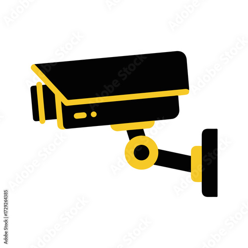 Vector illustration of a CCTV security camera for property protection, video surveillance, and digital safety monitoring systems