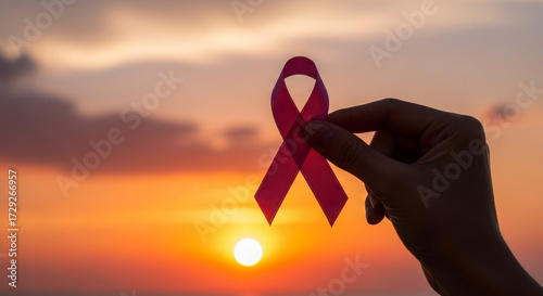Hope and Awareness Symbolizing Breast Cancer Support