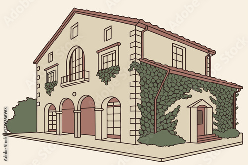 Geffen Playhouse in Los Angeles, California, intimate theater with ivy-covered brick exterior