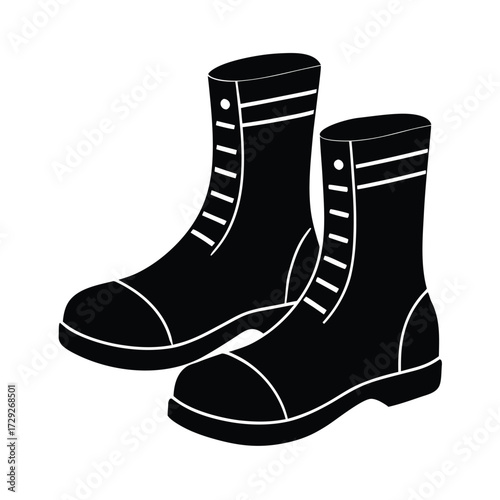 Sailor element isolated boots on white background
