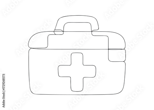 First aid kit medical symbol illustration icon set case vector design