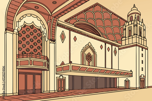 Fox Theatre in Atlanta, Georgia, Moorish-inspired palace theater with starlit ceiling