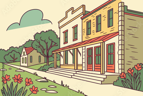 Fredericksburg in Texas, German-inspired town with limestone storefronts, biergartens, and blooming wildflowers