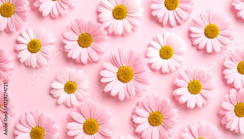 Delicate pink daisies on a pastel background (1)