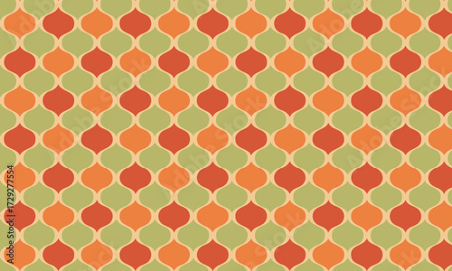 	Elegant Mid-Century Modern Ogee Seamless Pattern