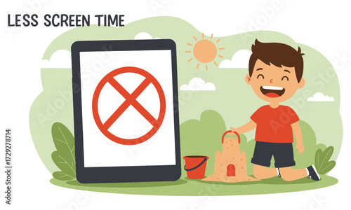 Kids good habit and behavior illustration 