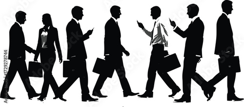 Business Professionals Walking and Networking