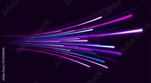 Speedy tunnel blow with bright movement and glowing streaks of energy.