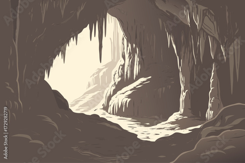 Cave of the Winds in Colorado, illuminated caverns with dramatic cliffside entrance