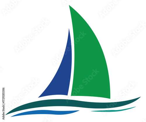 "Minimalist Sailboat Logo Collection – Modern Nautical Icons with Blue Ocean Waves, Sunset Sailing Design, Marine Adventure and Travel Symbols"