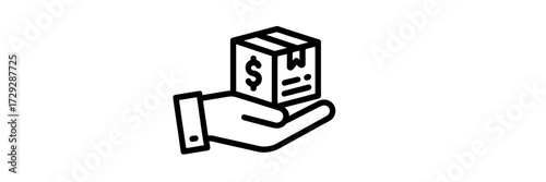 Earning and Delivering Value Icon Representing Business Success and Financial Gain through Efficient Service and Product Delivery