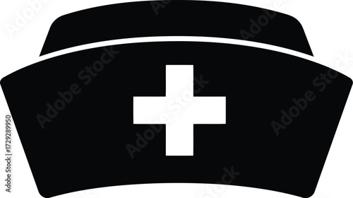 Nurse cap symbol healthcare medical icon staff uniform professional symbol vector
