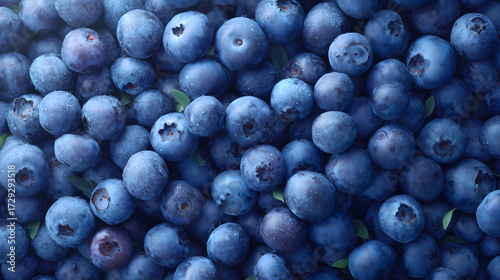 Blueberry Overhead Shot Banner Poster Background Wallpaper