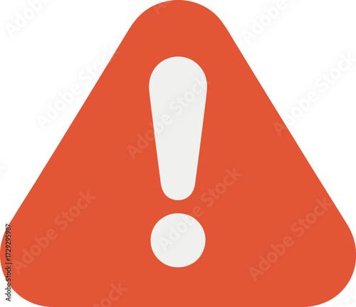 Orange warning sign with exclamation mark symbol danger alert vector Hand drawn