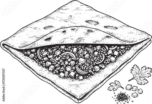 Mhajeb: Savory Algerian Flatbread