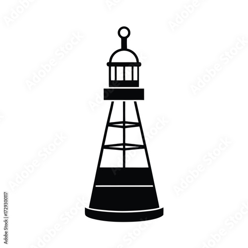 Sailor element isolated navigation buoy on white background