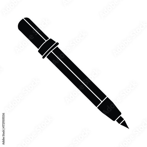 Sailor element isolated navigation pen on white background