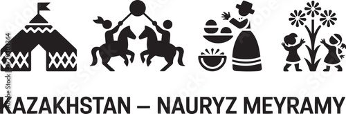Kazakhstan Nauryz Meyramy Celebration Icons Collection