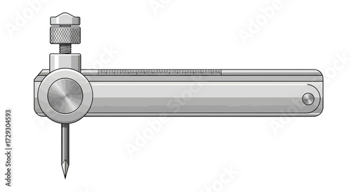 Adjustable marking gauge instrument, precise woodworking tool concept