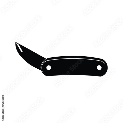 Sailor element isolated pocket knife on white background