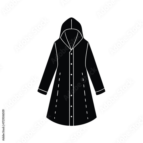 Sailor element isolated raincoat on white background