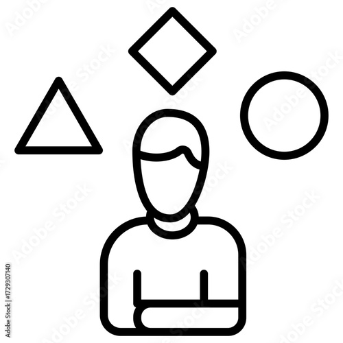 Employee Skilled Outline Icon