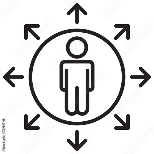 Career Opportunity Outline Icon