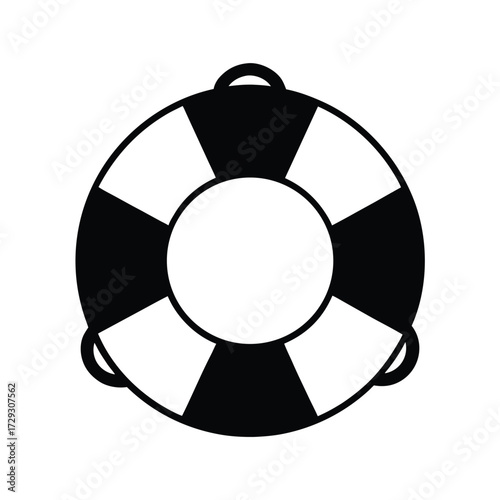Sailor element isolated rescue buoy on white background