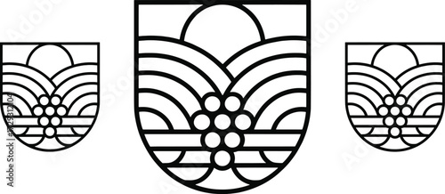 Abstract vector illustration with Celtic pattern and symbols