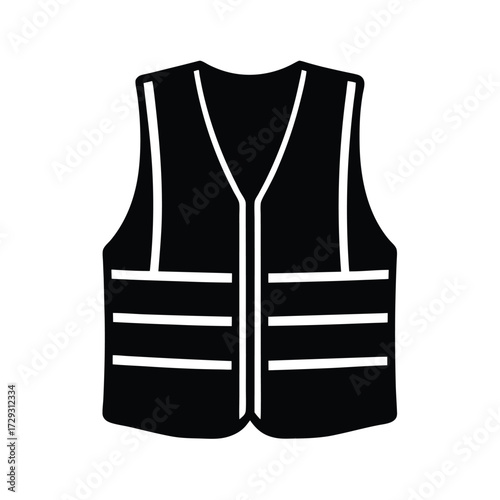 Sailor element isolated safety vest on white background