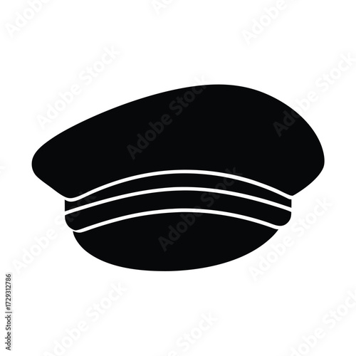 Sailor element isolated sailor cap on white background