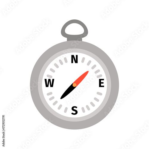 Vintage Compass Isolated on White Background - Symbol of Navigation and Adventure