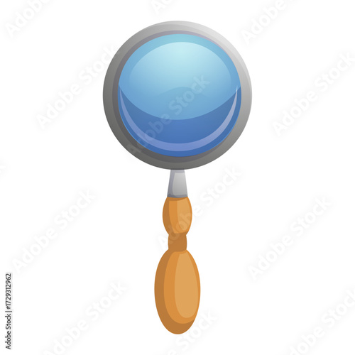 A magnifying glass with a wooden handle, perfect for detailed inspection and exploration