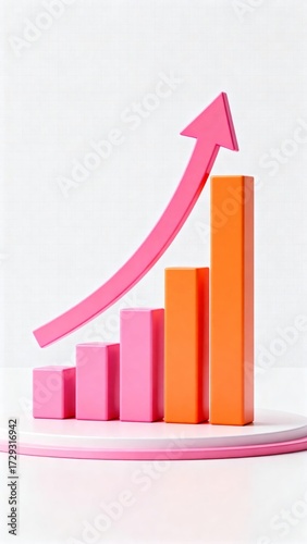 Free Download Growing chart with arrow - GFXLoad