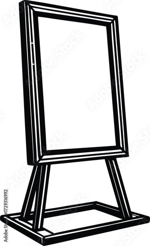  blank poster board standing upright  white backgr
