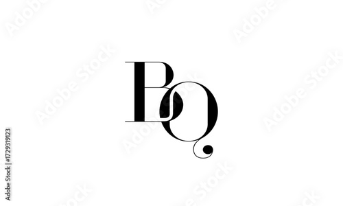 BQ initial letters, monogram logo