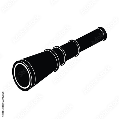 Sailor element isolated spyglass on white background