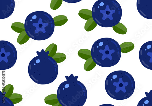 Seamless pattern with Blueberry, berry texture, backdrop for summer. National Blueberry Month