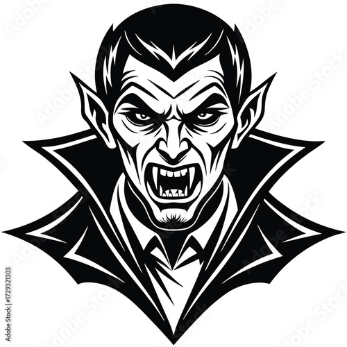 vampire face vector icon