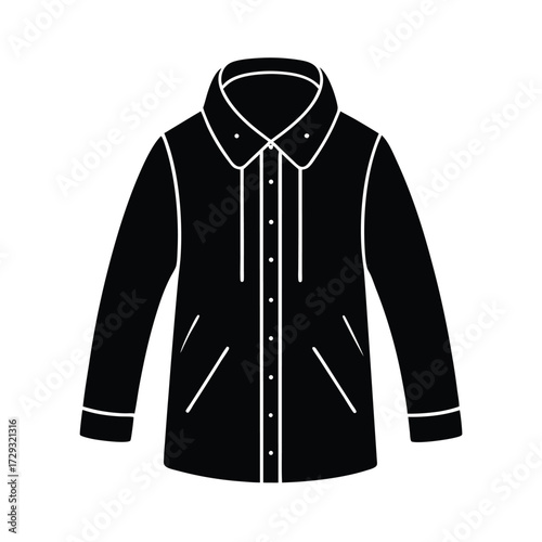 Sailor element isolated storm jacket on white background