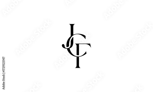 JCF initial letters, monogram logo