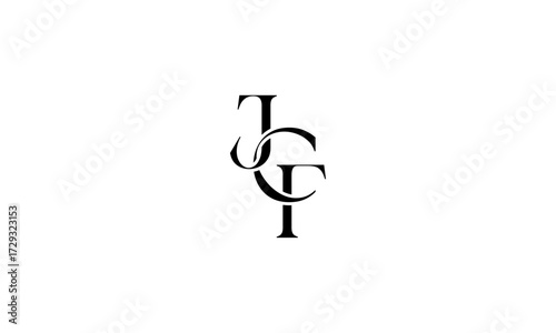 JCF initial letters, monogram logo
