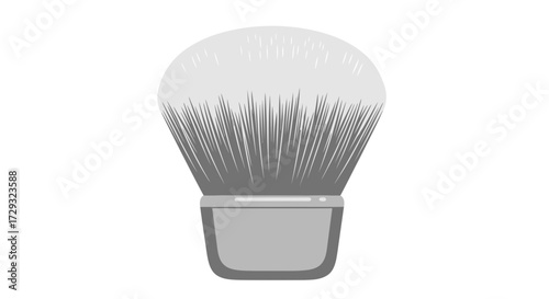 Elegant monochrome shaving brush illustration for grooming concept