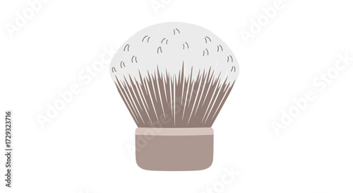 Elegant Shaving Brush Illustration for Grooming and Personal Care Concept